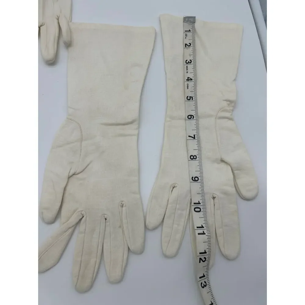 Vintage Cream White Gloves Lot of 4 Pairs Retro Costume Formal As Is